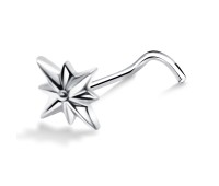 Star Shaped Silver Nose Stud NSKB-1260